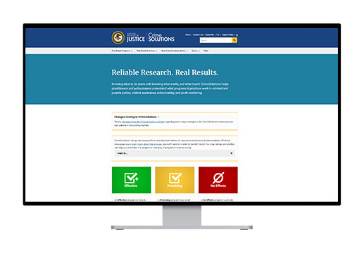 Crime Solutions, this will take to their home page